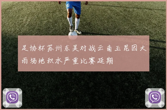 足协杯苏州东吴对战云南玉昆因大雨场地积水严重比赛延期